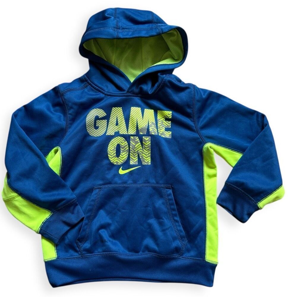 Youth Boys Nike Boys Therma Fit Game On Pullover Hoodie Sweatshirt - Sz 7